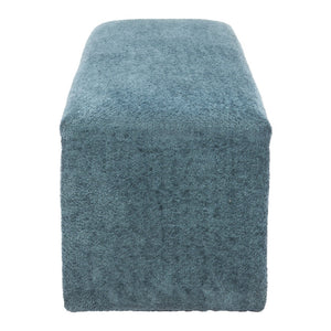 HomeRoots 56" Stylish Blue Upholstered Bench with Solid Wood Frame - Perfect for Entryways & Modern Interiors 668859