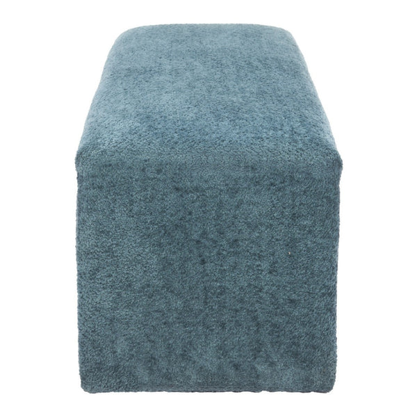 HomeRoots 56" Stylish Blue Upholstered Bench with Solid Wood Frame - Perfect for Entryways & Modern Interiors 668859