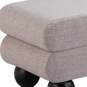 HomeRoots 46" Gray and Black Upholstered Bench - Stylish Entryway Seating with Solid Wood Base for Modern Homes 668862