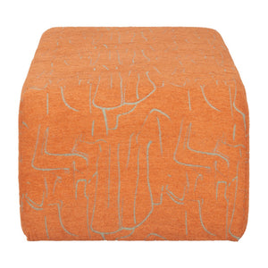 HomeRoots 50" Orange Upholstered Bench - Stylish Seating & Storage Solution for Entryways and Hallways 668863