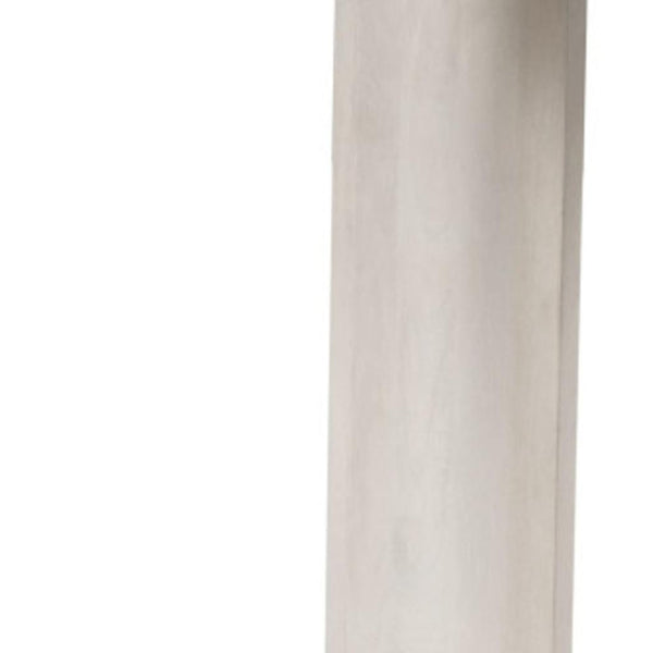 HomeRoots 58" White Solid Wood Oval Console Table – Versatile Entryway, Living Room, and Bedroom Accent Piece 668866