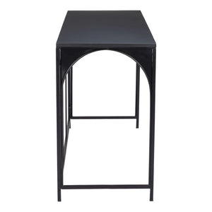 HomeRoots 50" Sleek Black Steel Frame Console Table - Modern Design for Entryways, Living Rooms & Small Spaces 668872