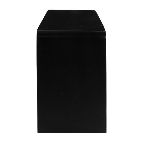 HomeRoots 67" Stylish Black and Natural Solid Wood Sideboard - Versatile Storage Cabinet for Any Room 668875