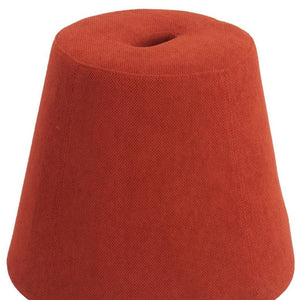 19 Inch Round Cone Pouf Upholstered Ottoman Accent Seat for Modern Living Room Decor