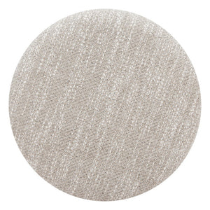 20 Inch Round Storage Ottoman Upholstered in Fabric with Solid Wood Base for Any Room