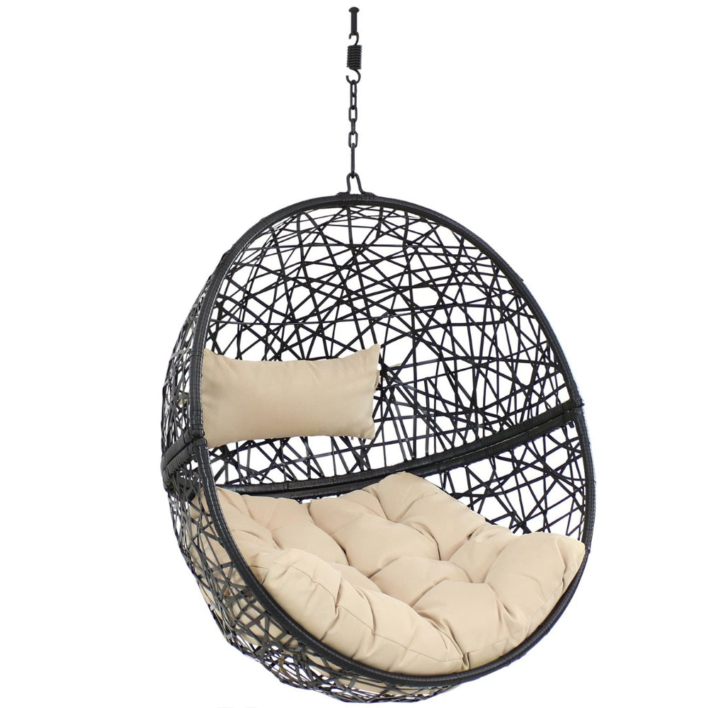 HomeRoots 38" Yellow Steel Outdoor Egg Chair – Cozy, Weather-Resistant, and Stylish for Indoor/Outdoor Relaxation 668927