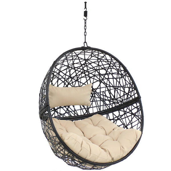HomeRoots 38" Yellow Steel Outdoor Egg Chair – Cozy, Weather-Resistant, and Stylish for Indoor/Outdoor Relaxation 668927