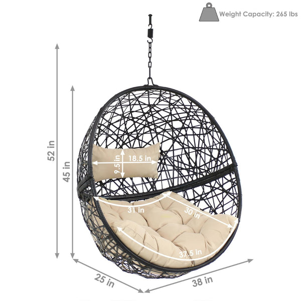 HomeRoots 38" Yellow Steel Outdoor Egg Chair – Cozy, Weather-Resistant, and Stylish for Indoor/Outdoor Relaxation 668927