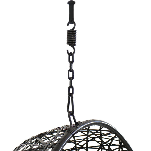 HomeRoots 38" Yellow Steel Outdoor Egg Chair – Cozy, Weather-Resistant, and Stylish for Indoor/Outdoor Relaxation 668927