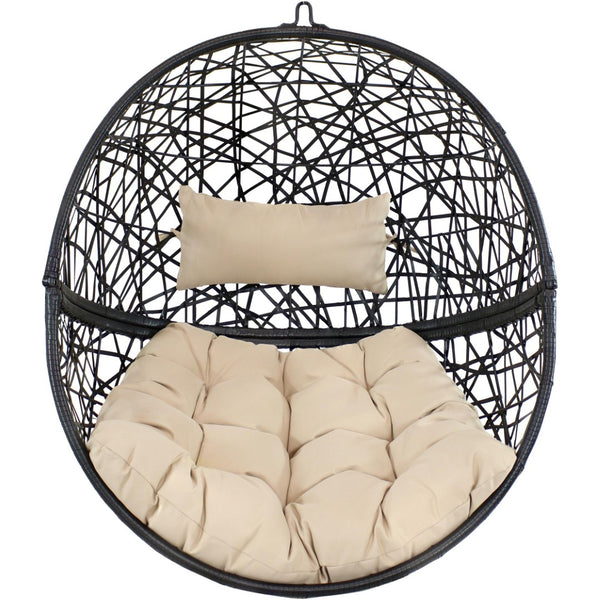 HomeRoots 38" Yellow Steel Outdoor Egg Chair – Cozy, Weather-Resistant, and Stylish for Indoor/Outdoor Relaxation 668927