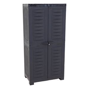 HomeRoots 49" Heavy-Duty Dark Gray Locking Utility Cabinet for Secure Storage in Garages, Basements & More 668935