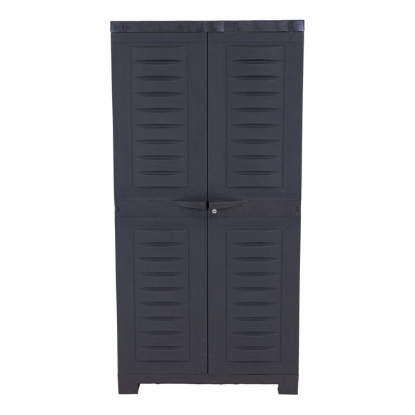 HomeRoots 49" Heavy-Duty Dark Gray Locking Utility Cabinet for Secure Storage in Garages, Basements & More 668935