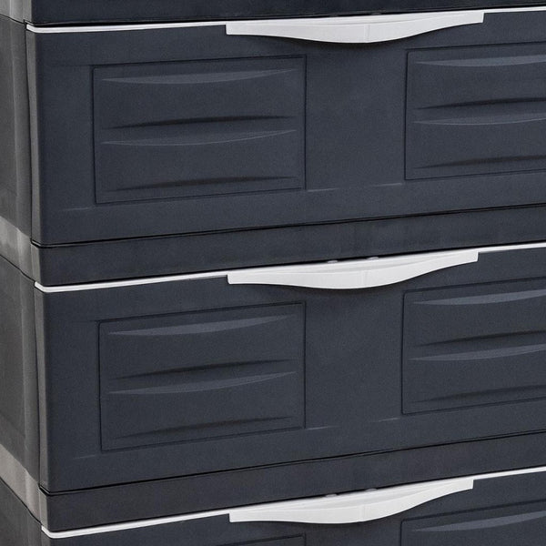 HomeRoots 30" Dark Gray Heavy-Duty Utility Cabinet with 3 Drawers – Ideal for Organizing Tools & Supplies! 668938