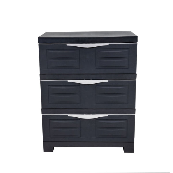 HomeRoots 30" Dark Gray Heavy-Duty Utility Cabinet with 3 Drawers – Ideal for Organizing Tools & Supplies! 668938