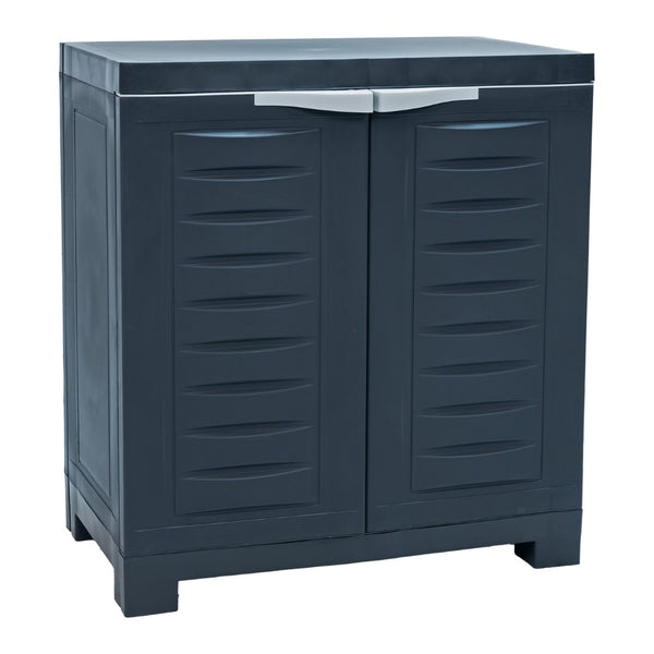 HomeRoots 26" Dark Gray Heavy Duty Utility Cabinet - Stylish Storage Solution for Clutter-Free Spaces! 668939