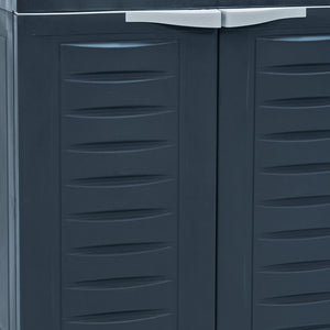 HomeRoots 26" Dark Gray Heavy Duty Utility Cabinet - Stylish Storage Solution for Clutter-Free Spaces! 668939