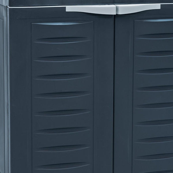 HomeRoots 26" Dark Gray Heavy Duty Utility Cabinet - Stylish Storage Solution for Clutter-Free Spaces! 668939