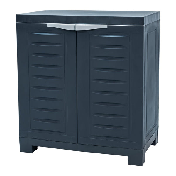 HomeRoots 26" Dark Gray Heavy Duty Utility Cabinet - Stylish Storage Solution for Clutter-Free Spaces! 668939