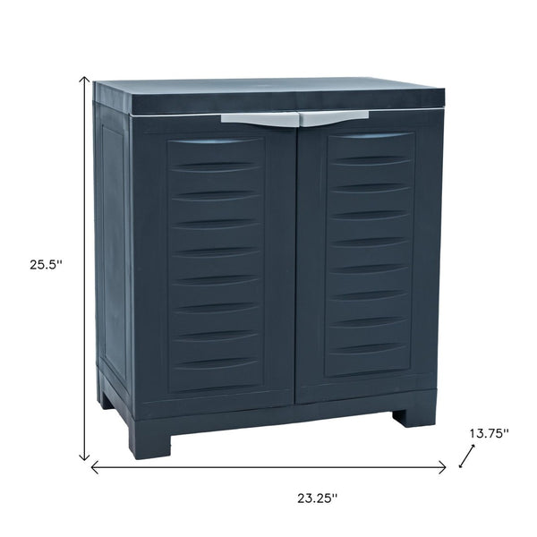 HomeRoots 26" Dark Gray Heavy Duty Utility Cabinet - Stylish Storage Solution for Clutter-Free Spaces! 668939