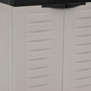 HomeRoots 26" Gray and Black Heavy-Duty Utility Cabinet - Stylish Storage Solution for Small Spaces & More! 668940
