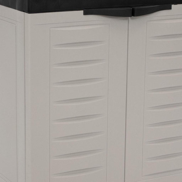 HomeRoots 26" Gray and Black Heavy-Duty Utility Cabinet - Stylish Storage Solution for Small Spaces & More! 668940