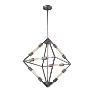 Laboratory 20'' Wide 6-Light Chandelier - Weathered Zinc 66894/6 Elk Lighting