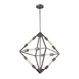 Laboratory 20'' Wide 6-Light Chandelier - Weathered Zinc 66894/6 Elk Lighting