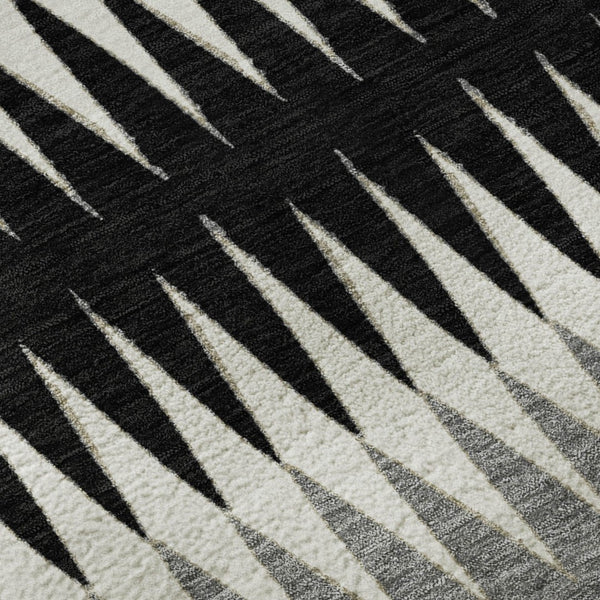HomeRoots 8' X 10' Washable Striped Area Rug with UV Protection – Durable, Stain-Resistant Design for All Spaces 668956