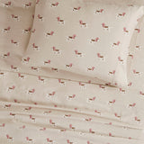 Woolrich Flannel Lodge/Cabin Sheet Set WR20-2069 Tan Dog