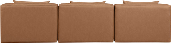 Cube Brown Vegan Leather Modular Sofa 668Brown-S108A Meridian Furniture