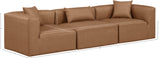 Cube Brown Vegan Leather Modular Sofa 668Brown-S108B Meridian Furniture