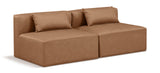 Cube Brown Vegan Leather Modular Sofa 668Brown-S72A Meridian Furniture