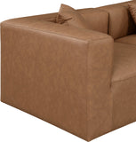 Cube Brown Vegan Leather Modular Sofa 668Brown-S72B Meridian Furniture