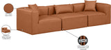 Cube Cognac Vegan Leather Modular Sofa 668Cognac-S108B Meridian Furniture