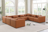 Cube Cognac Vegan Leather Modular Sectional 668Cognac-Sec8A Meridian Furniture