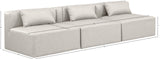 Cube Cream Vegan Leather Modular Sofa 668Cream-S108A Meridian Furniture