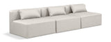 Cube Cream Vegan Leather Modular Sofa 668Cream-S108A Meridian Furniture