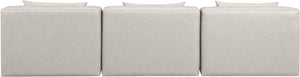 Cube Cream Vegan Leather Modular Sofa 668Cream-S108A Meridian Furniture