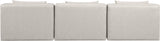 Cube Cream Vegan Leather Modular Sofa 668Cream-S108A Meridian Furniture