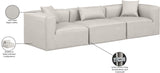 Cube Cream Vegan Leather Modular Sofa 668Cream-S108B Meridian Furniture