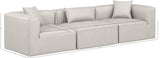 Cube Cream Vegan Leather Modular Sofa 668Cream-S108B Meridian Furniture