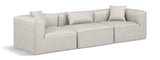 Cube Cream Vegan Leather Modular Sofa 668Cream-S108B Meridian Furniture