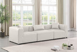 Cube Cream Vegan Leather Modular Sofa 668Cream-S108B Meridian Furniture