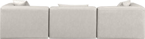 Cube Cream Vegan Leather Modular Sofa 668Cream-S108B Meridian Furniture