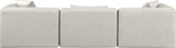 Cube Cream Vegan Leather Modular Sofa 668Cream-S108B Meridian Furniture