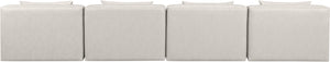 Cube Cream Vegan Leather Modular Sofa 668Cream-S144A Meridian Furniture