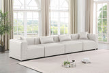 Cube Cream Vegan Leather Modular Sofa 668Cream-S144B Meridian Furniture