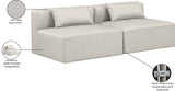 Cube Cream Vegan Leather Modular Sofa 668Cream-S72A Meridian Furniture