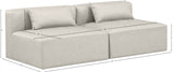 Cube Cream Vegan Leather Modular Sofa 668Cream-S72A Meridian Furniture