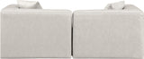 Cube Cream Vegan Leather Modular Sofa 668Cream-S72B Meridian Furniture